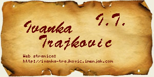 Ivanka Trajković vizit kartica